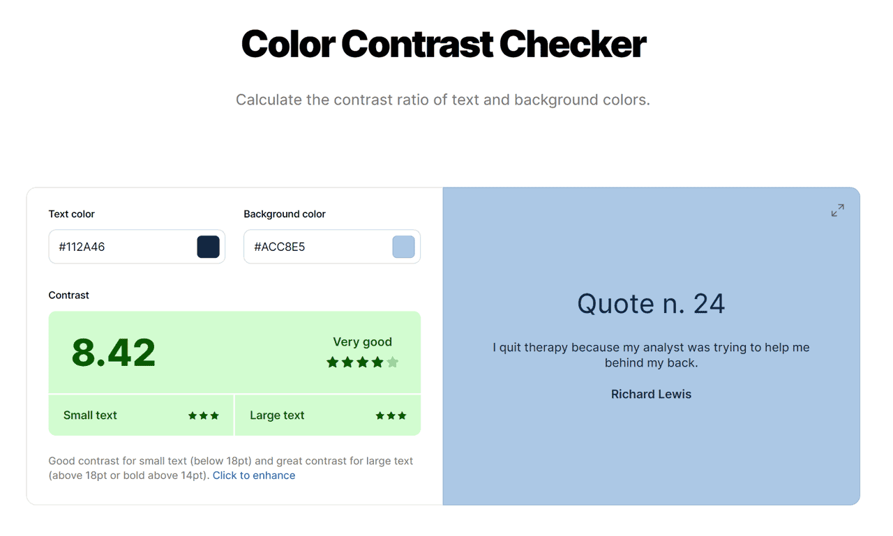 Color Contrast Checker