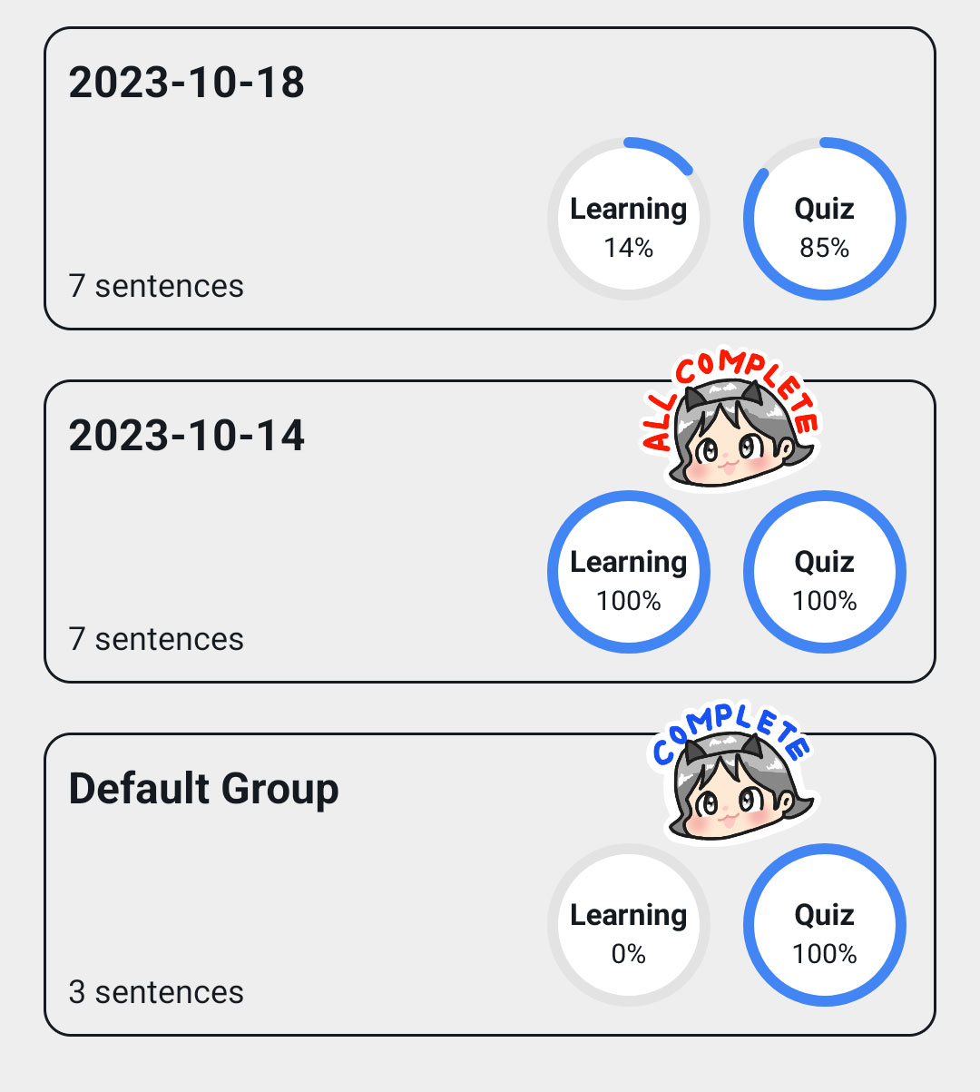 Implemented Screen with Progress Circle